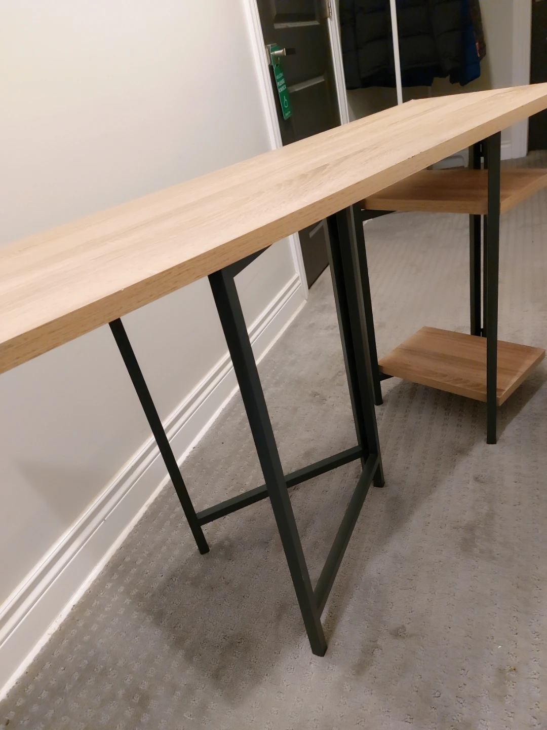 Narrow Console Table with Wood Shelves - photo 3