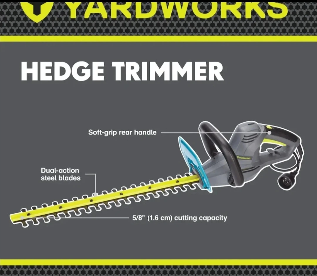Yardworks Electric Hedge Trimmer - 18" Blade - photo 2