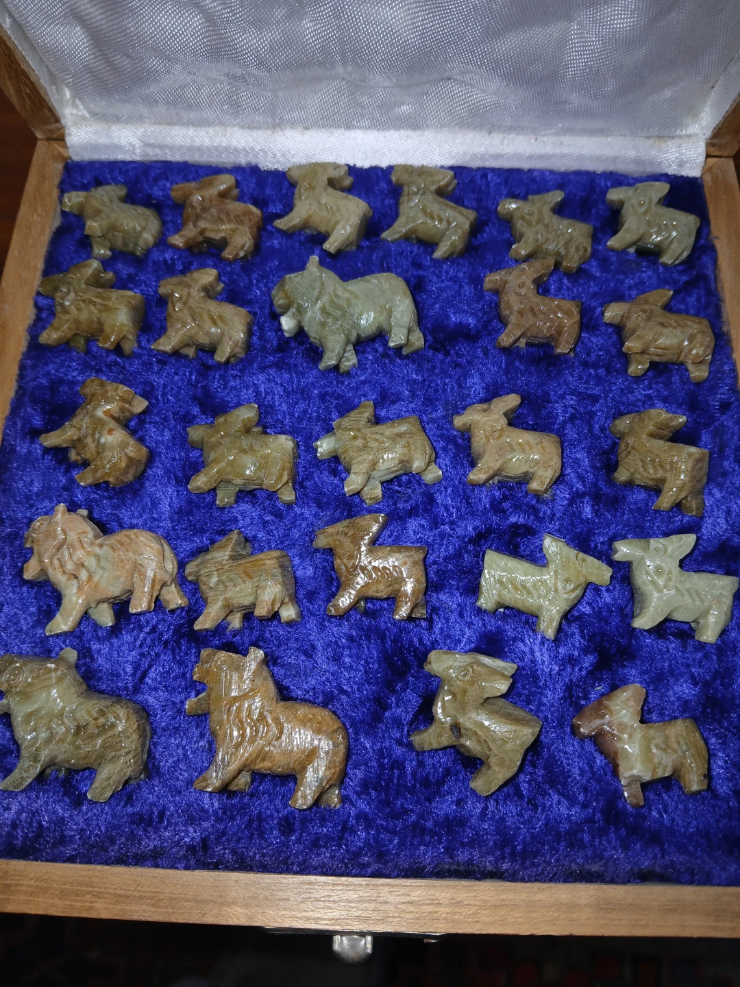 Stone Chess Set with Animal Pieces