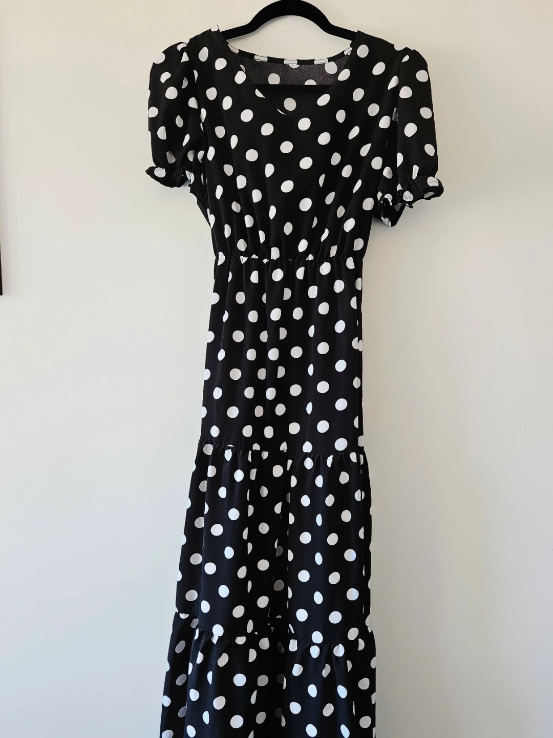 Blue polka dot midi dress - photo 5