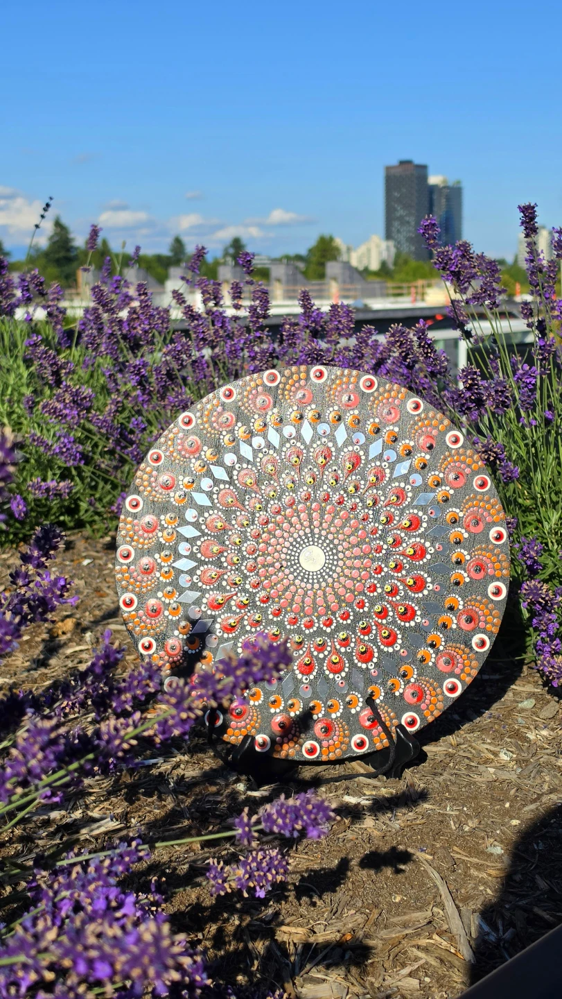 Hand-Painted Mandala Wall Art with Tassels