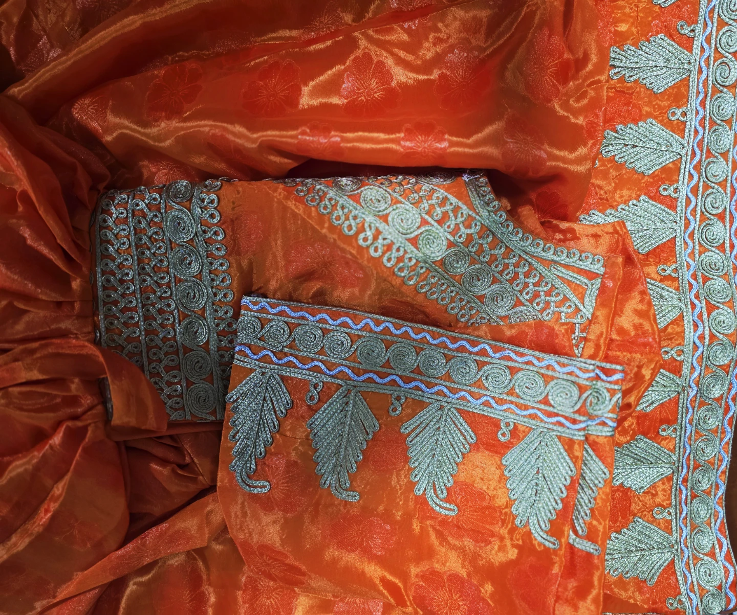 Orange Embroidered Maxi Dress - photo 2