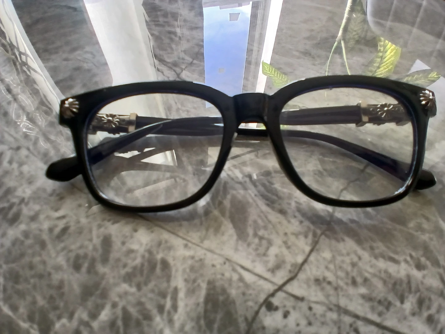 Chrome Hearts style glasses