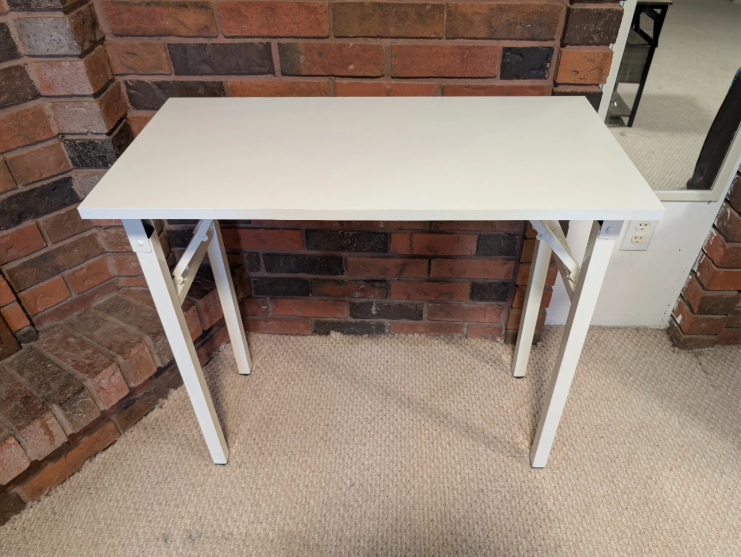 White Folding Desk Table - Set of 2