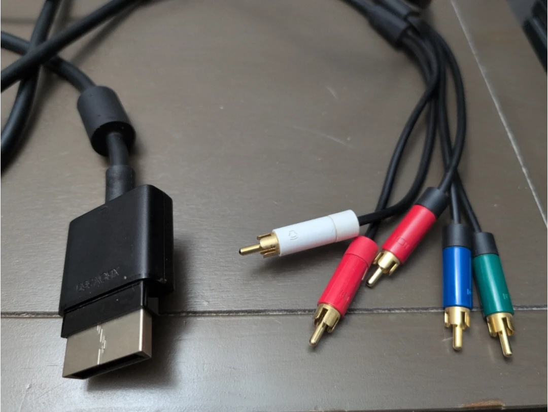 Genuine OEM Xbox 360 Component HD AV Audio Video Cable Microsoft - photo 2