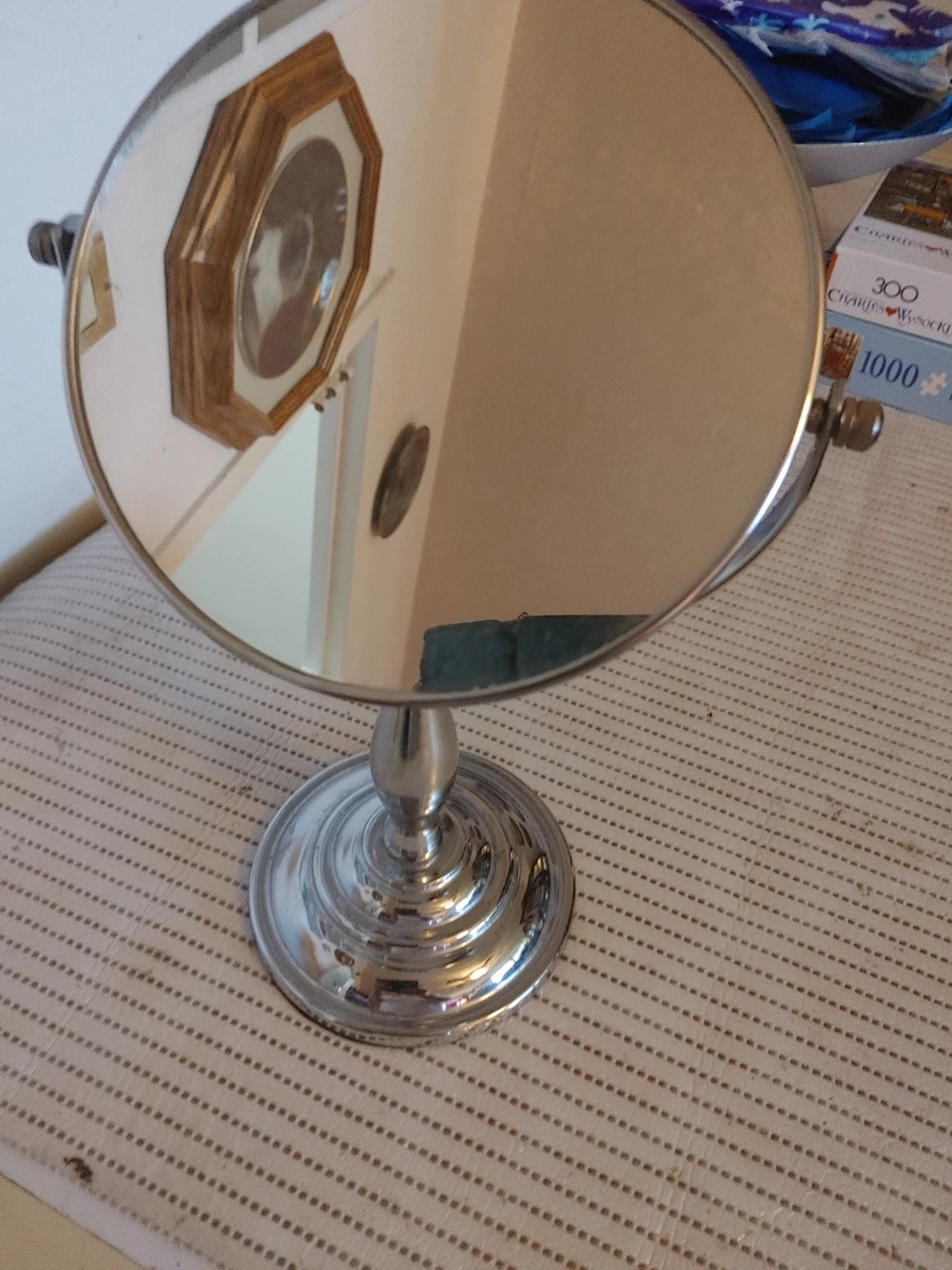 Silver Tabletop Mirror