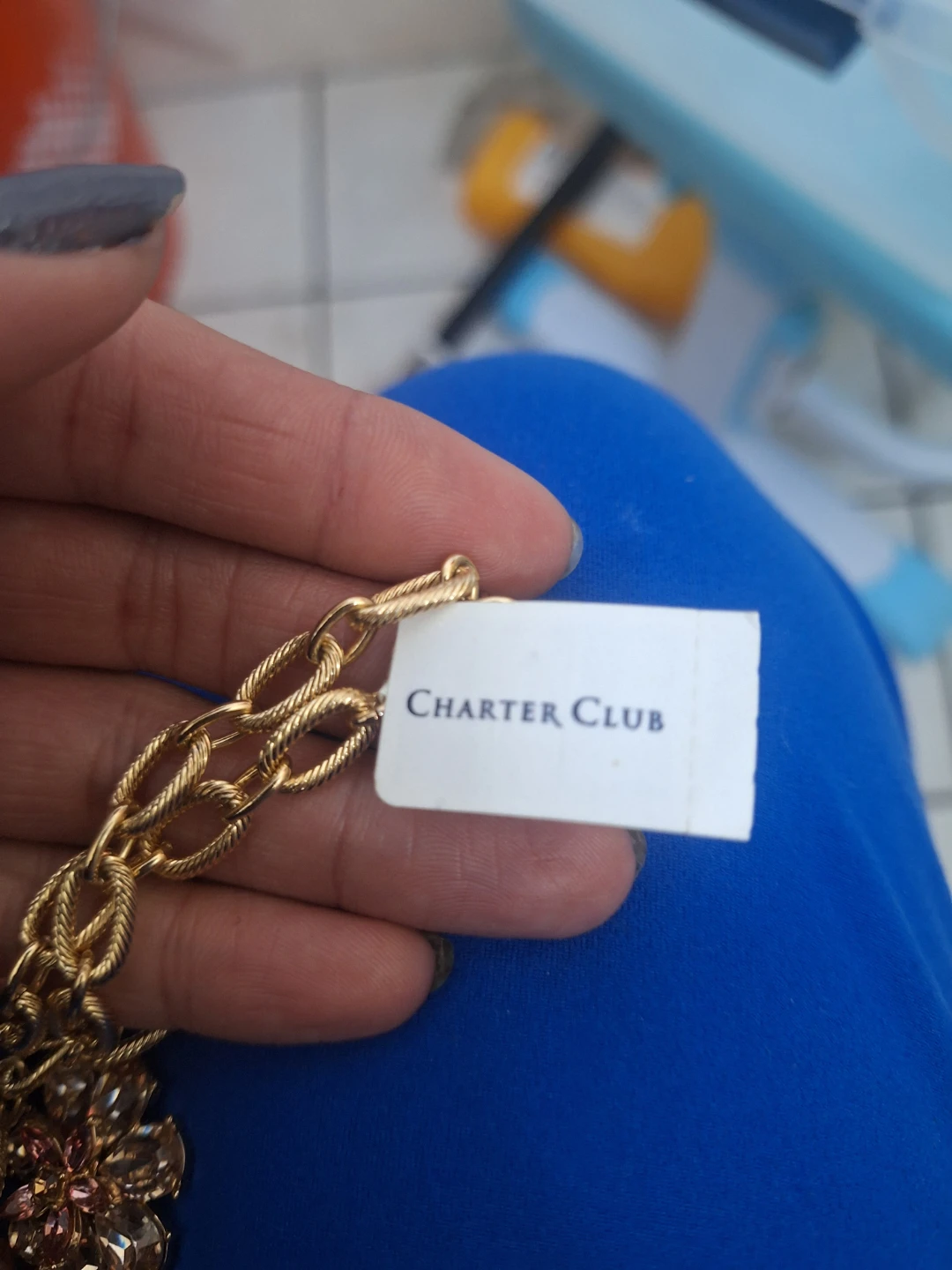 Charter Club Statement Necklace with Colorful Gems - photo 2