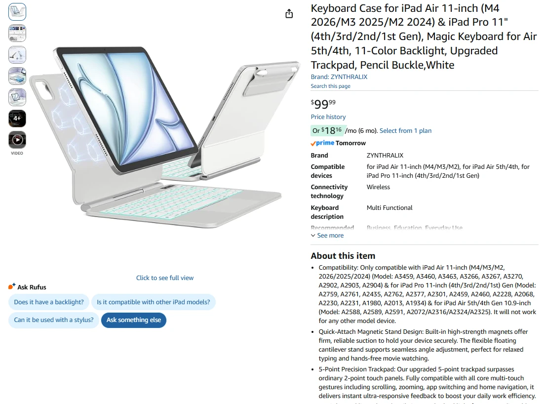 Keyboard Case for iPad Air 11-inch & iPad Pro 11 - photo 2