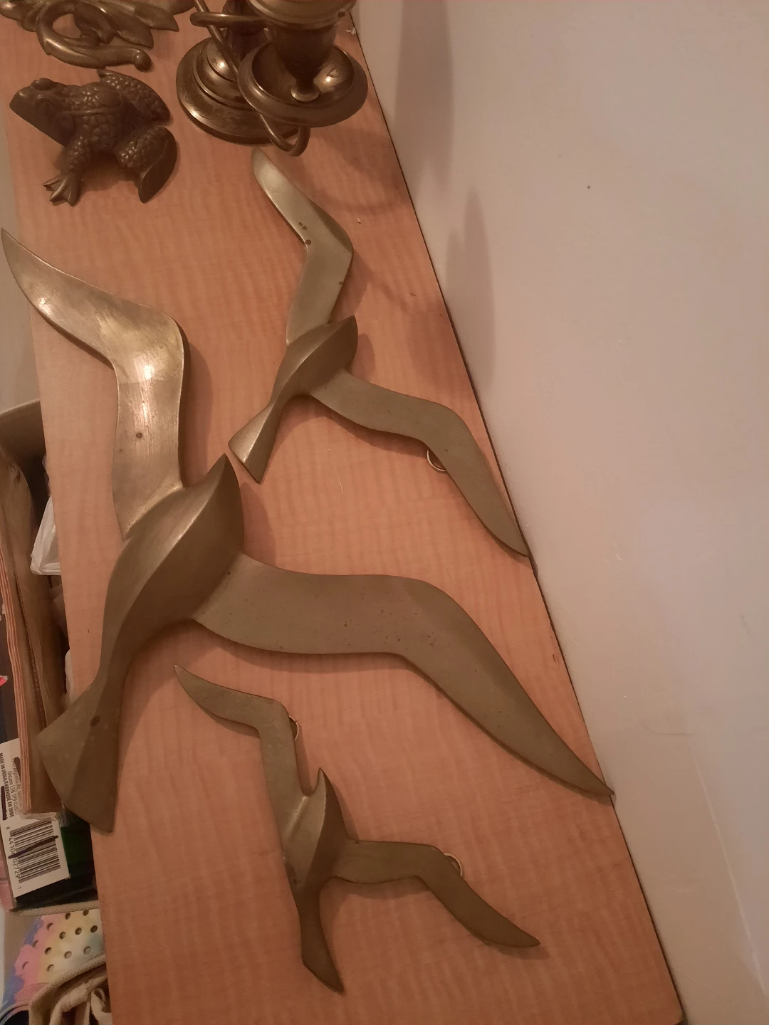Vintage Brass Seagull Wall Decor - Set of 3 - photo 2