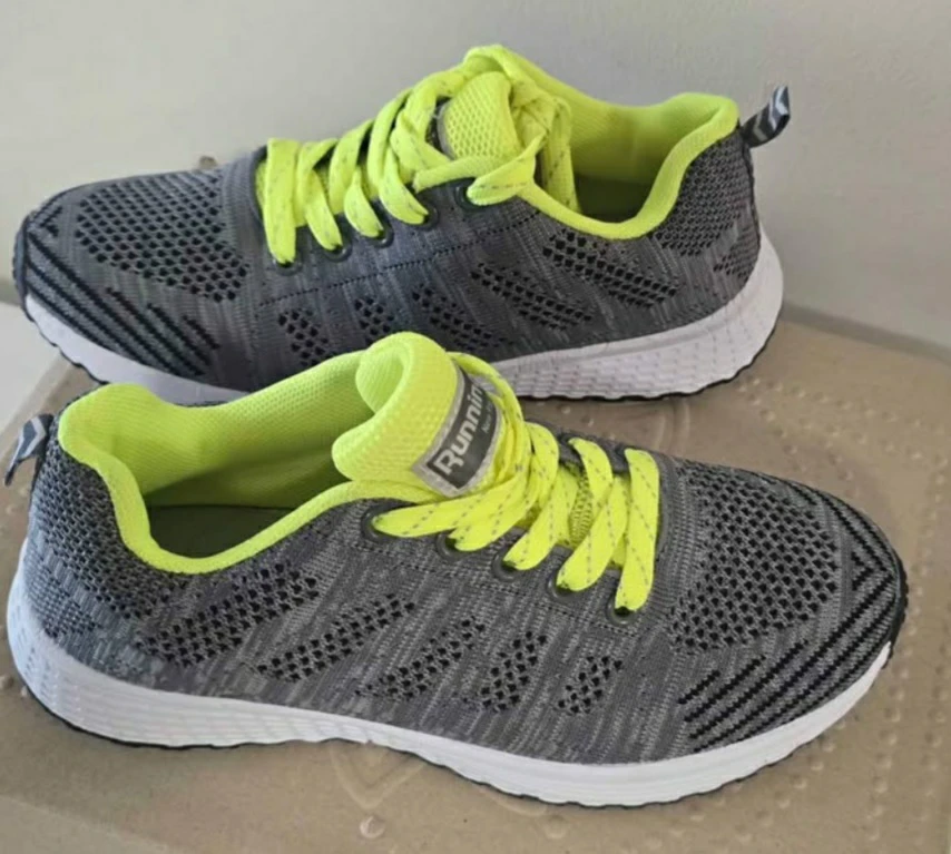 Brand new Running Shoes Grey with Neon Yellow Laces - photo 2