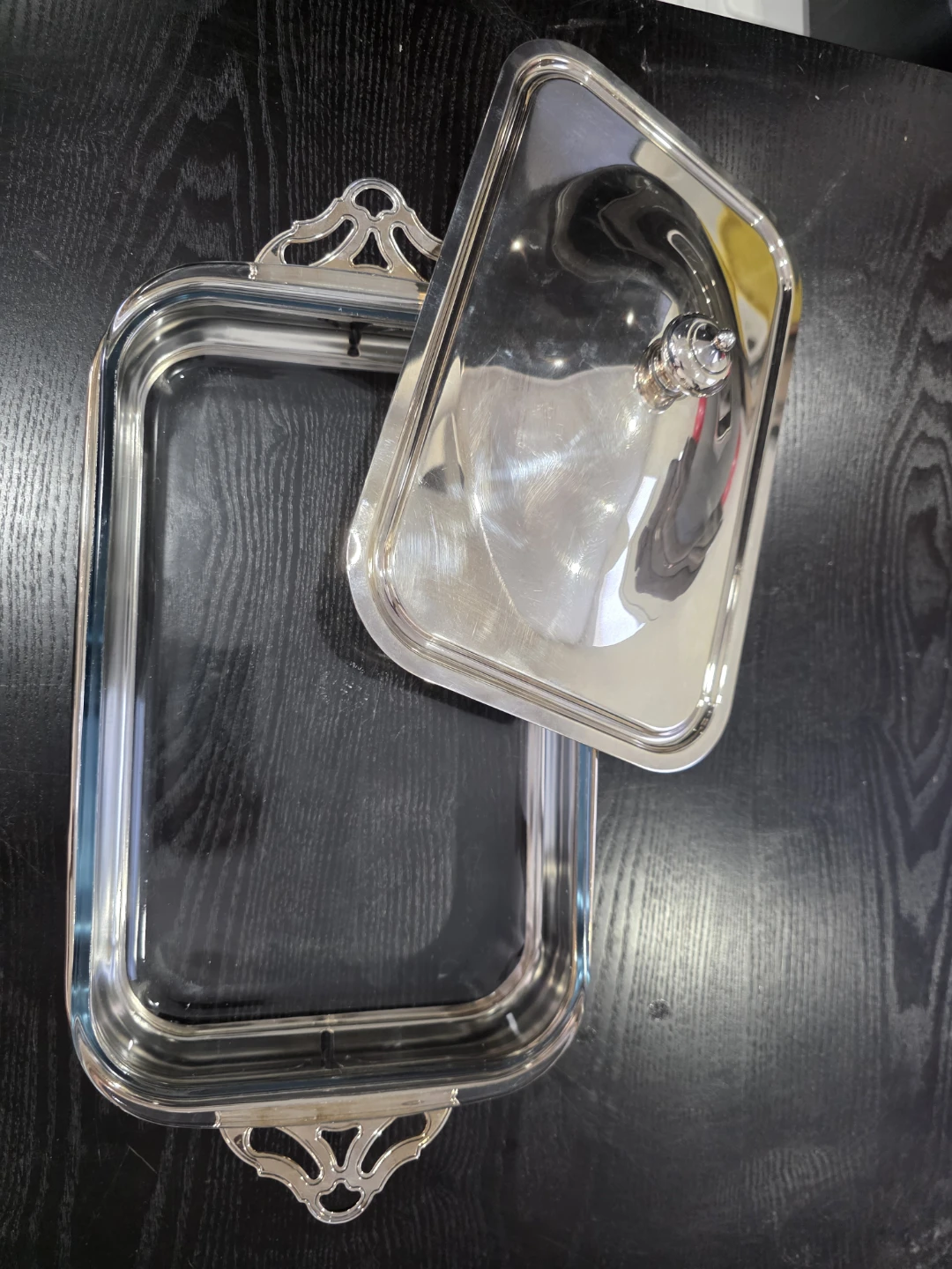 Silver Plated Serving Dish with Lid - photo 2