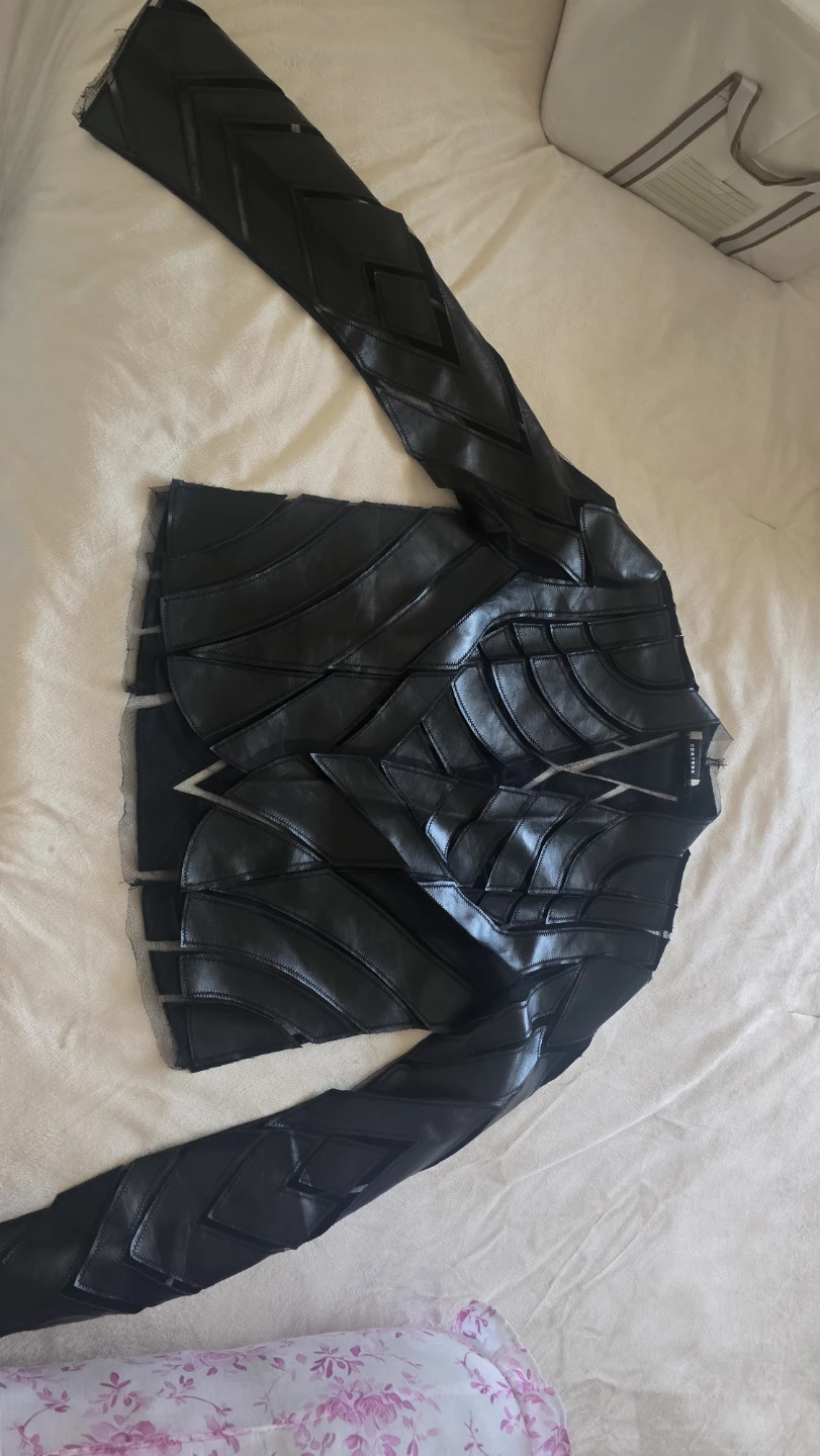 Black Tulle and Faux Leather Jacket from Honeys - photo 2