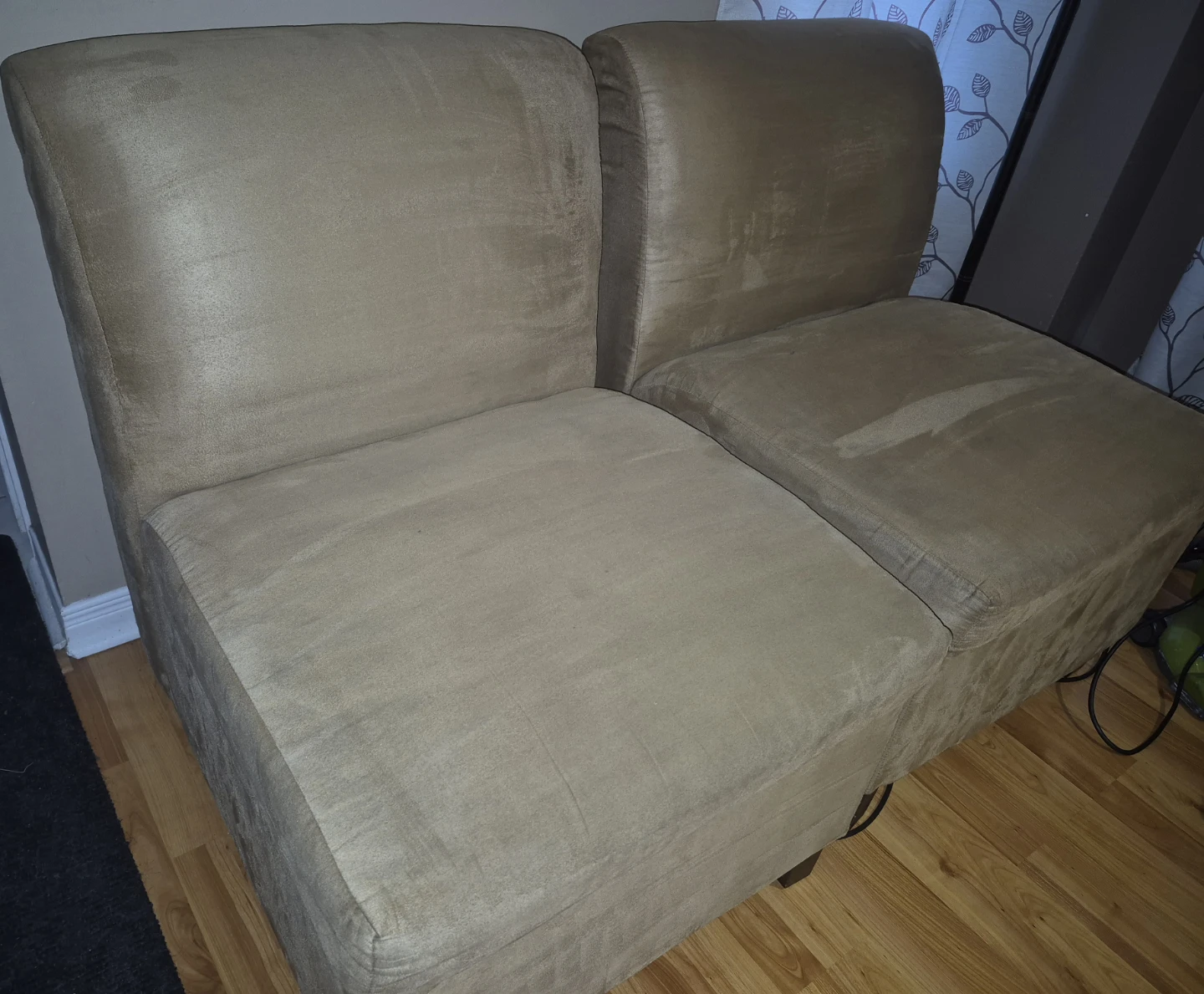 Clean Beige Accent Chairs with Storage - photo 2