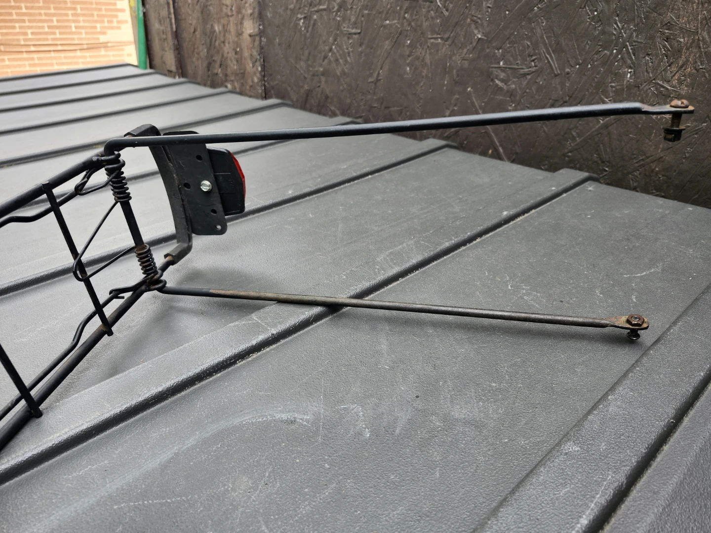 Black Bicycle Rear Rack with Reflector - photo 3
