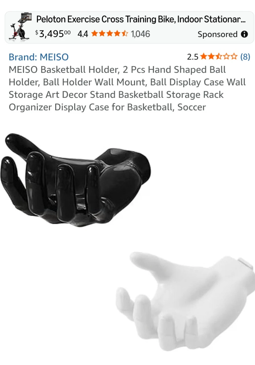 White Hand Shaped Trinket Dish wall mount