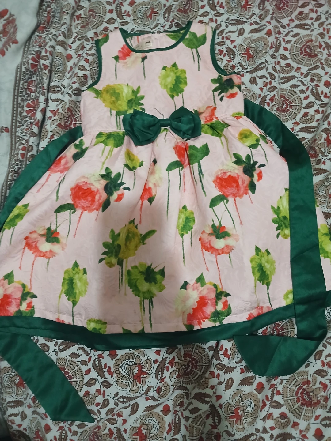Girls' Floral Dress with Bow