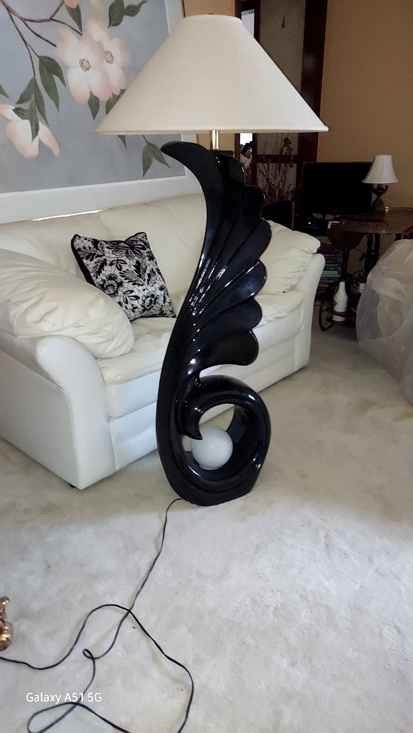 Unique Black Sculptural Floor Lamp