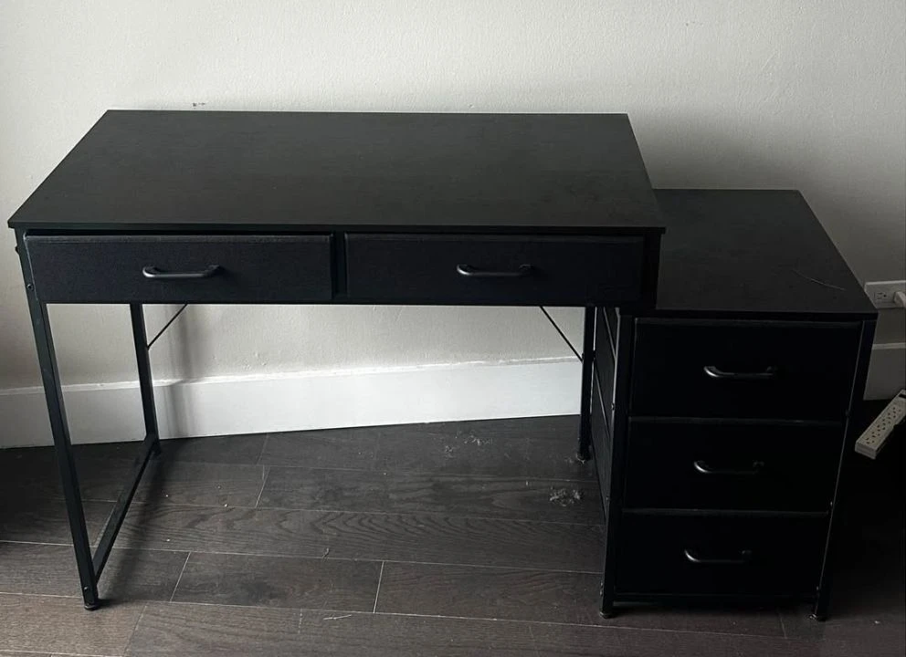 Black Desk with Fabric Drawers - photo 2