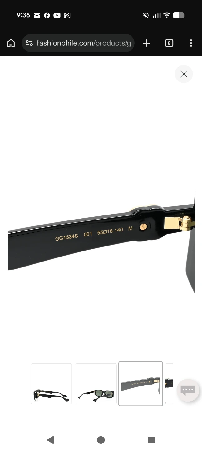 Gucci GG1534S Sunglasses - Black - photo 3