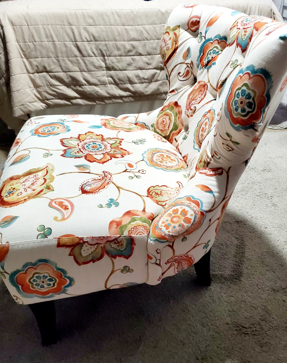 Accent Armchair with Floral Pattern - photo 5
