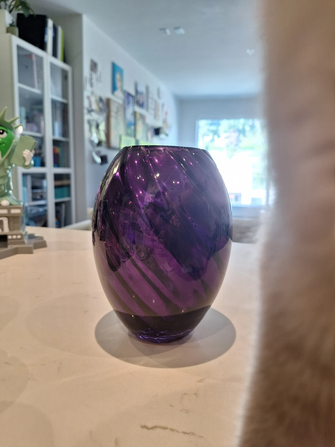 Vera Wang Purple Swirl Glass Vase