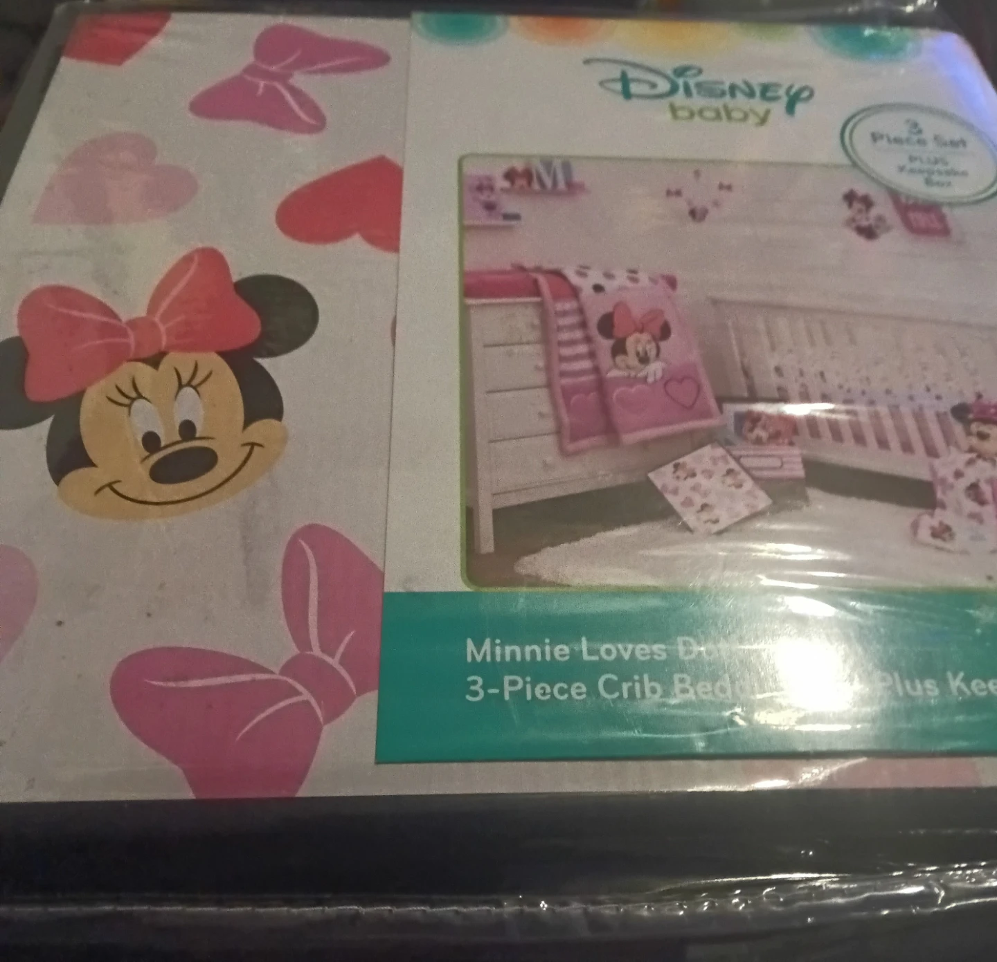 Disney Baby Minnie Loves Dot 3-Piece Crib Bedding Set