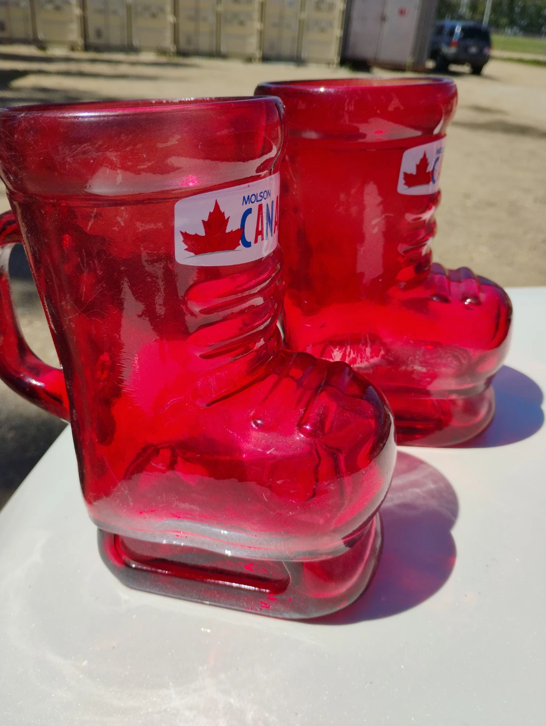 Molson Canadian Red Boot Glasses (Pair) - photo 2