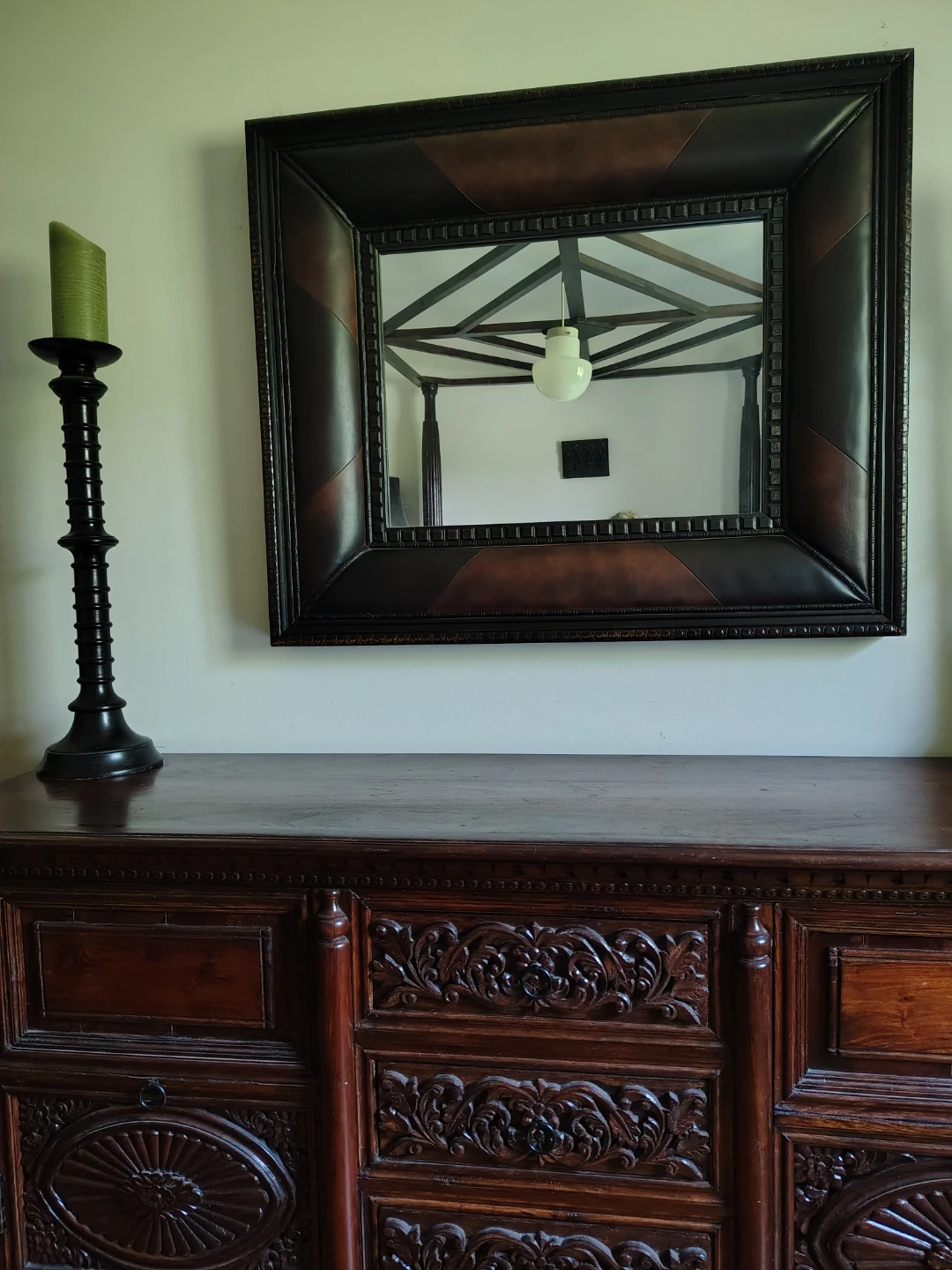 Solid Indonesian Carved Wooden Four-Poster Canopy Bedroom Set - photo 5