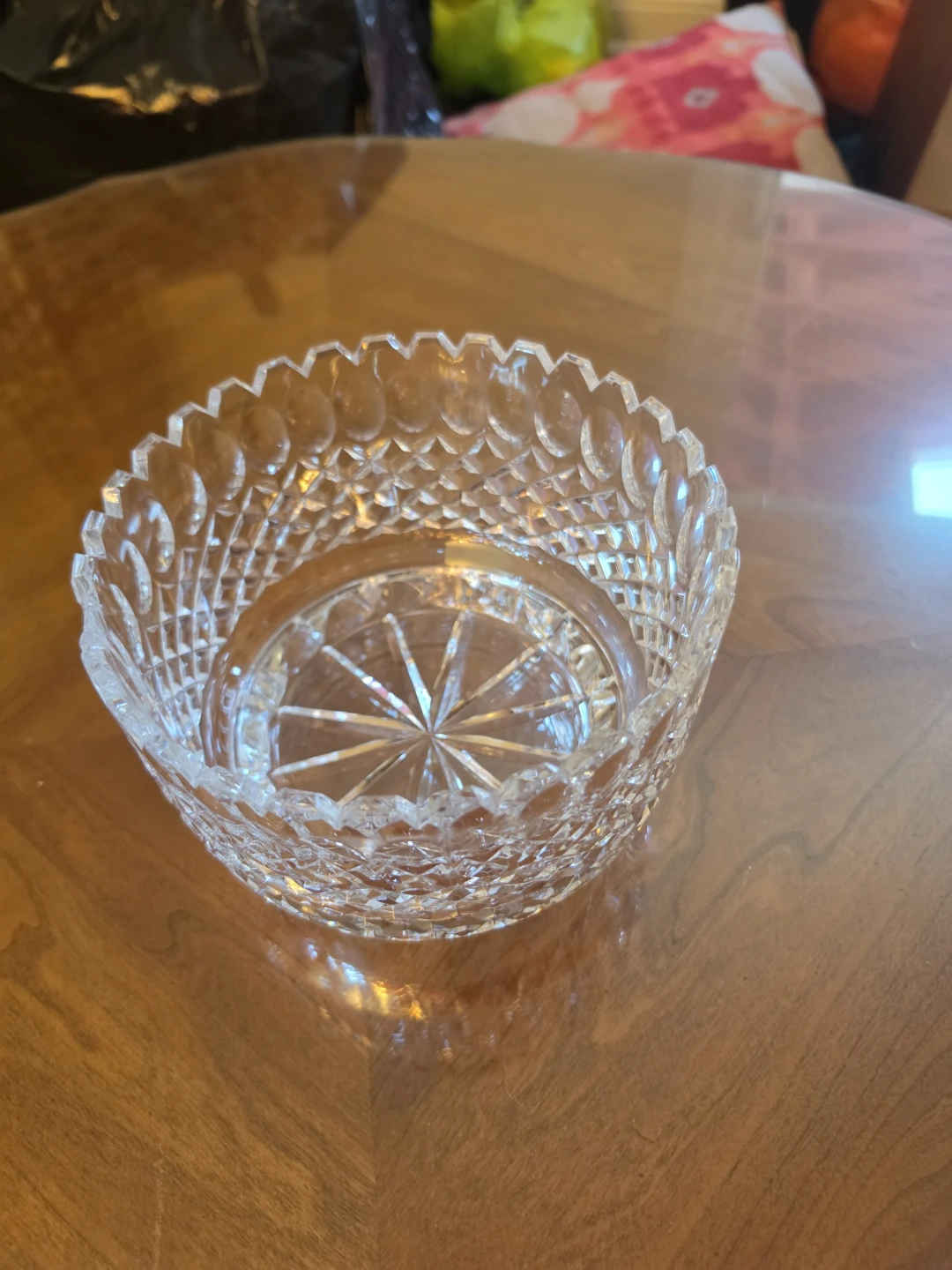 Cut Crystal Glass Bowl