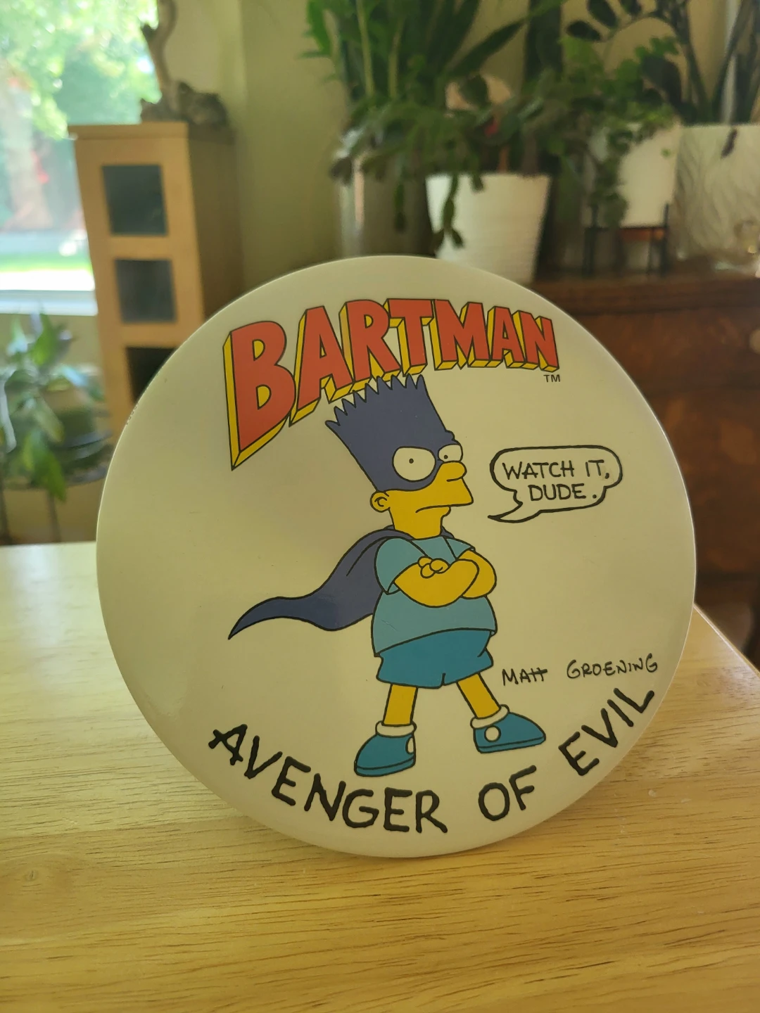 The Simpsons Bartman Avenger of Evil Decorative Plate
