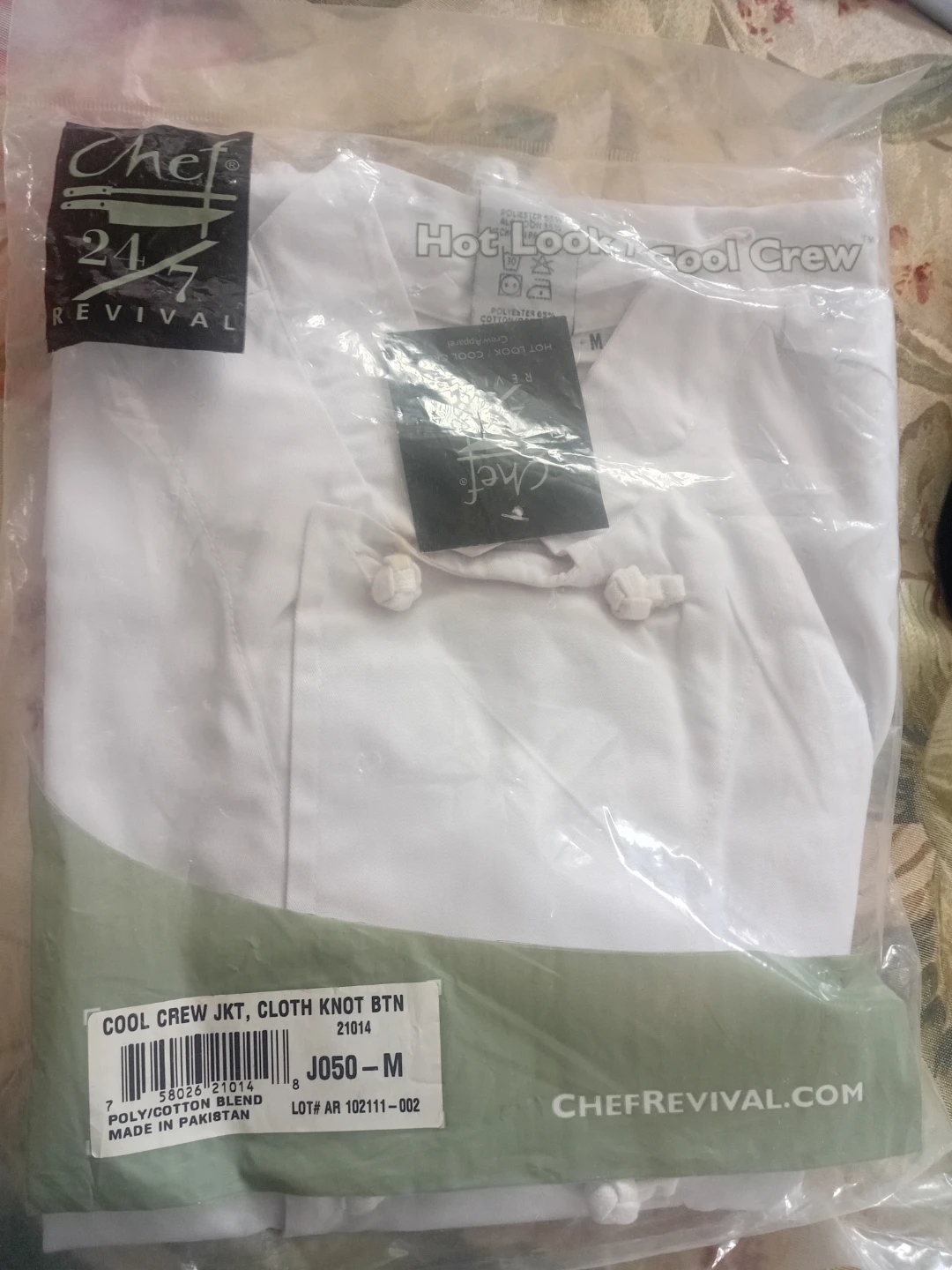 Chef Revival White Cool Crew Jacket - Size M