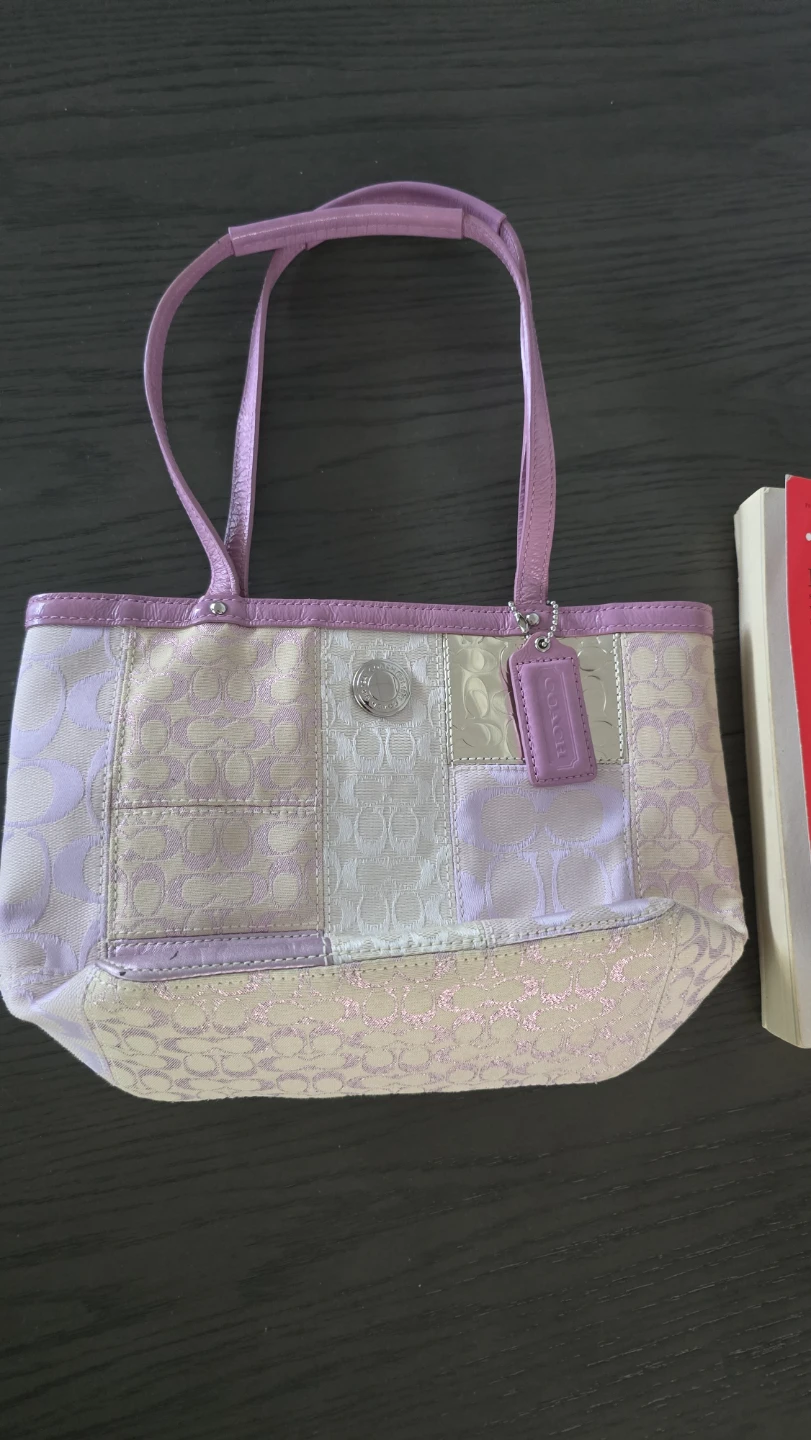 Coach Patchwork Tote Bag - Pink and Cream - photo 2