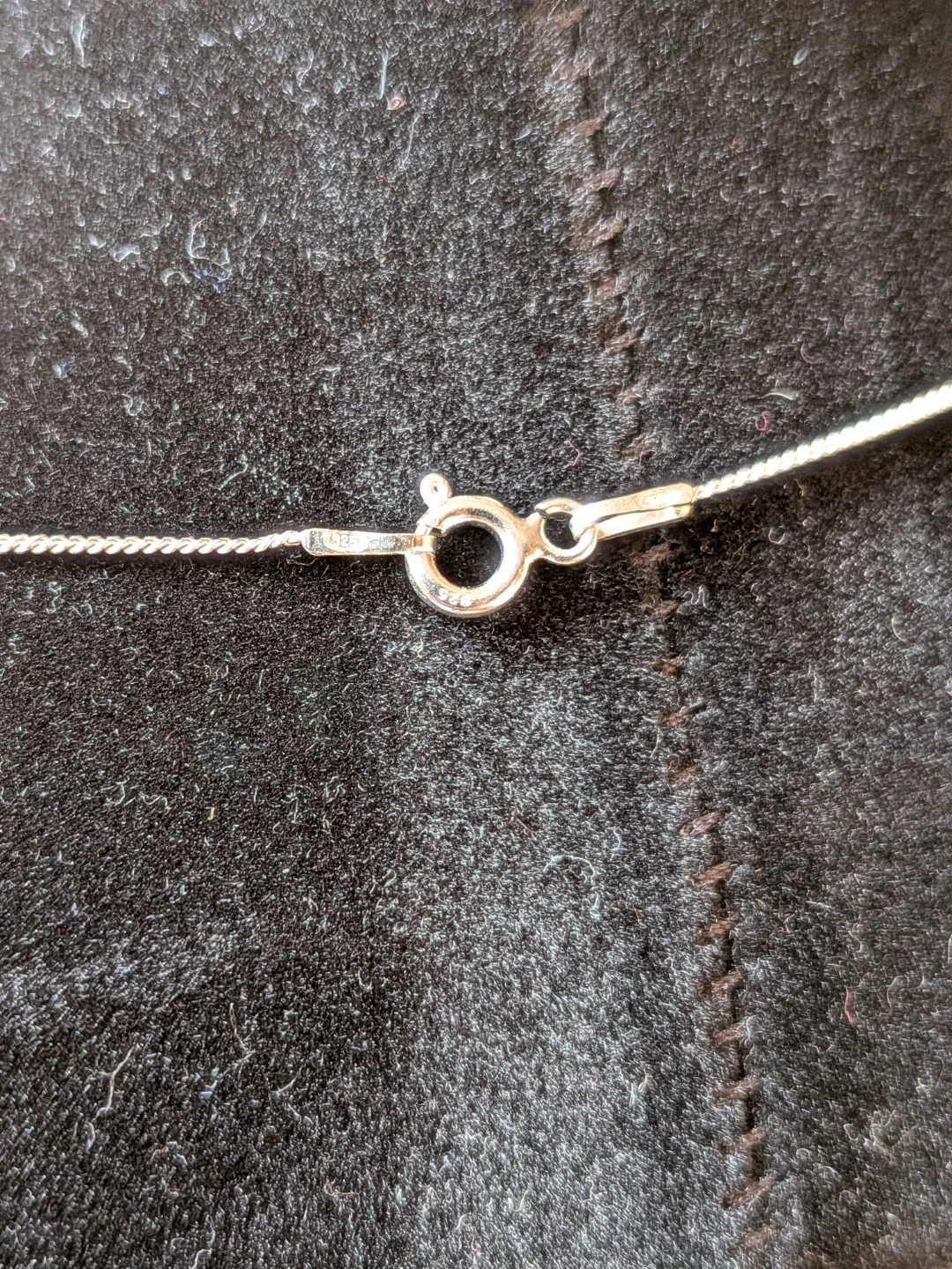 Sterling Silver Pendant Necklace with Faux Peridot Stone - photo 3