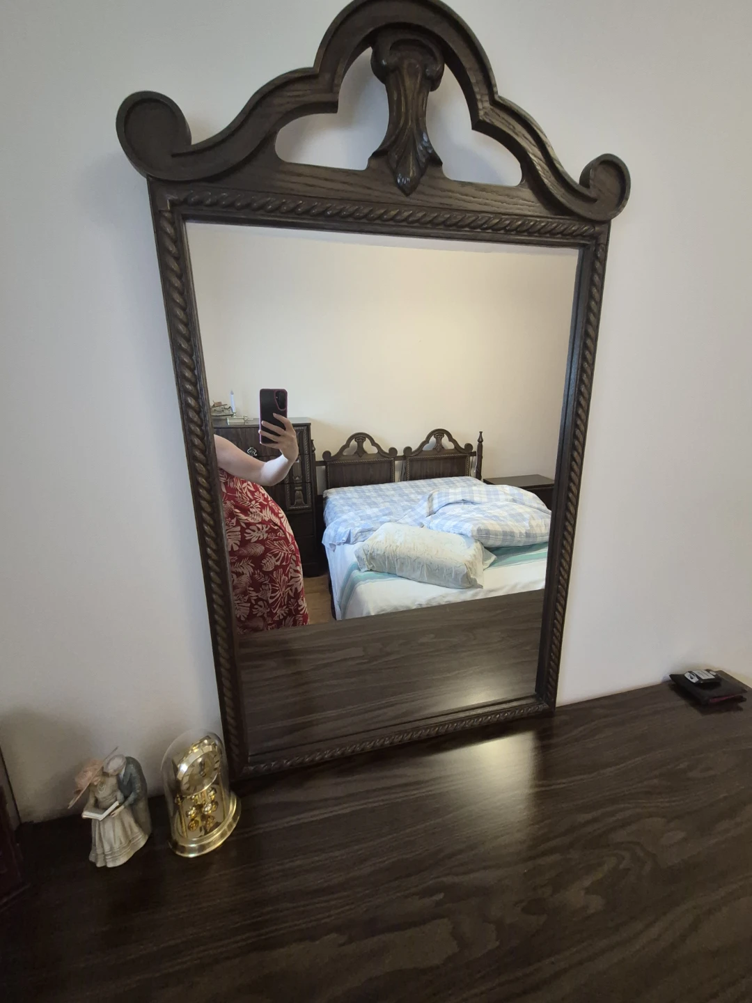 Dark Wood Dresser with Mirror - photo 3