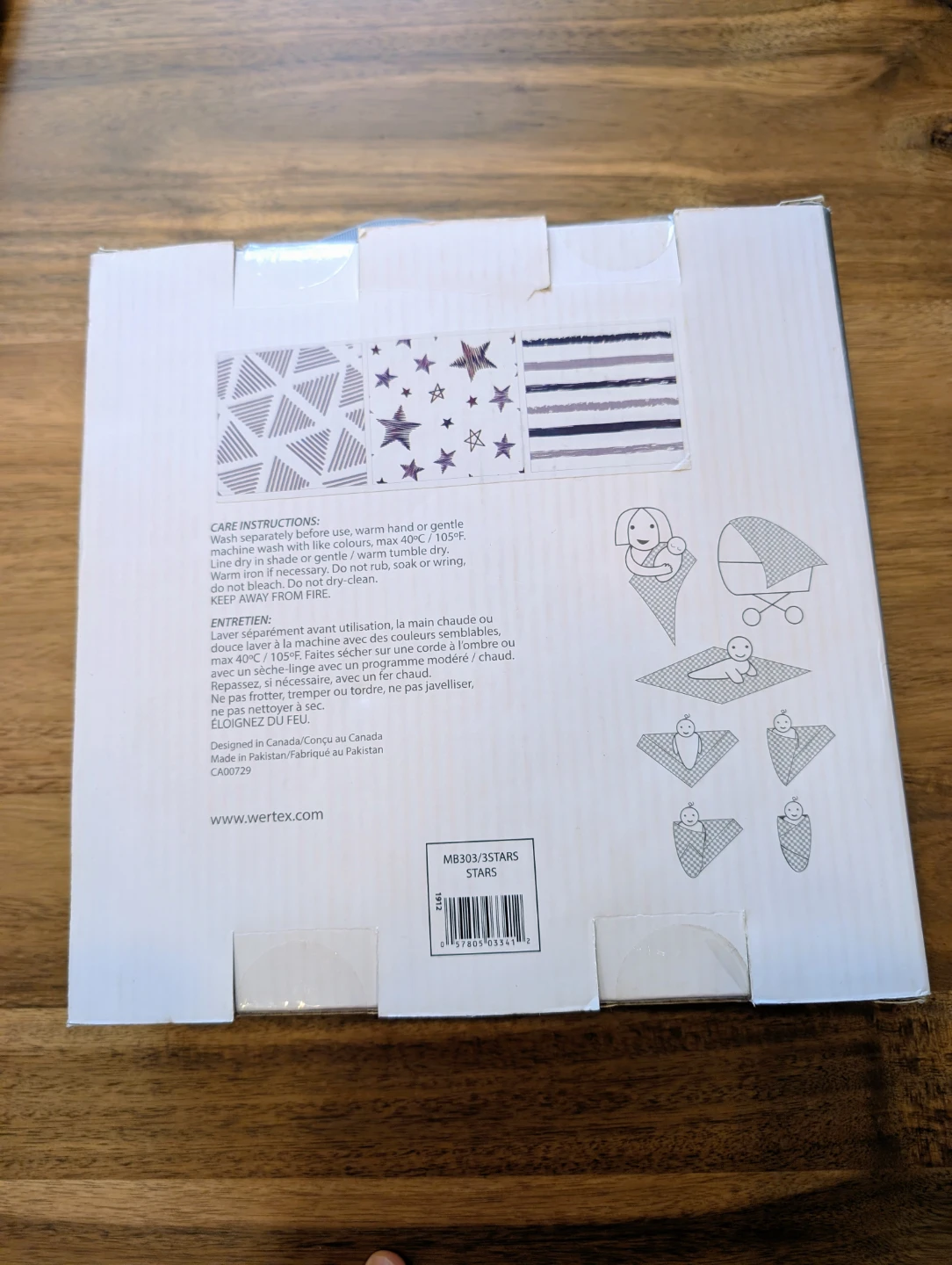 My Baby Boutique 3-Pack Pre-Washed Muslin Swaddles - photo 2