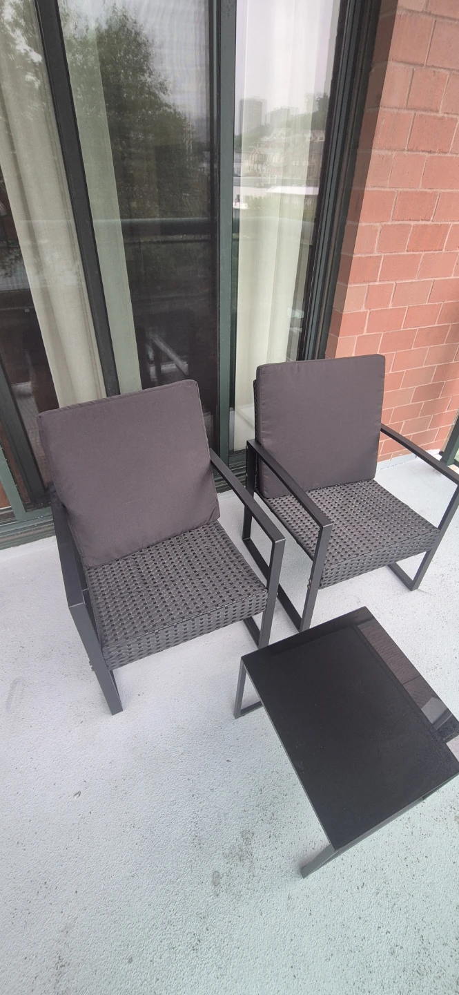 Wicker Outdoor Chair and Table Set