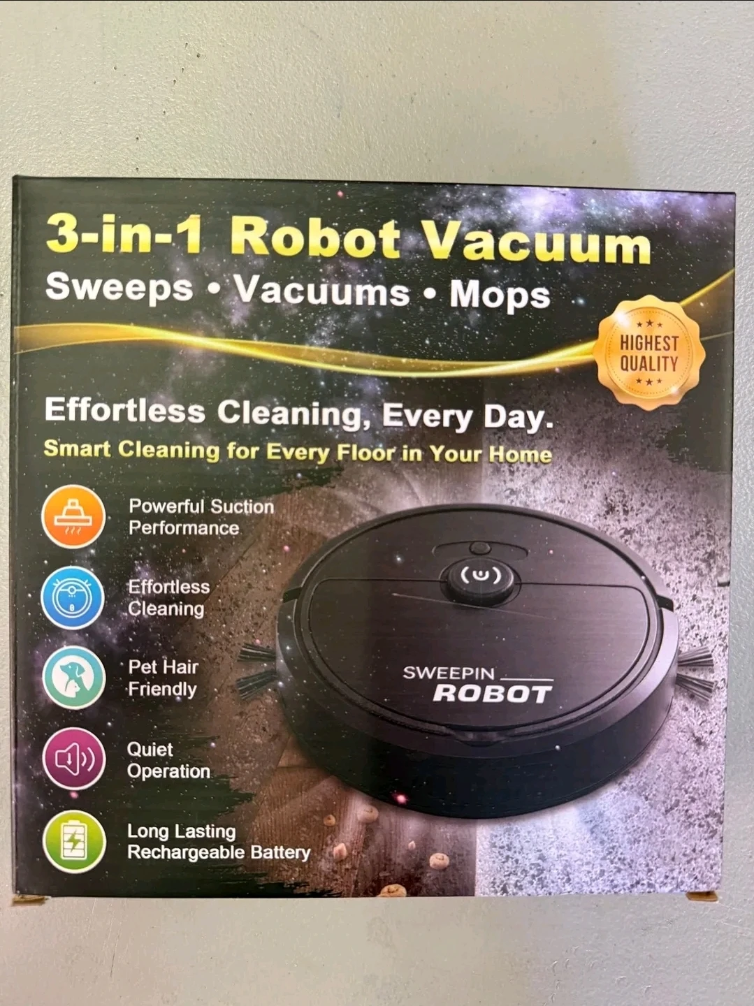 3-in-1 Robot Vacuum Sweep