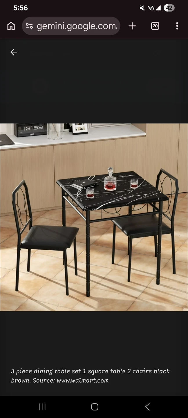 3 Piece Dining Table Set