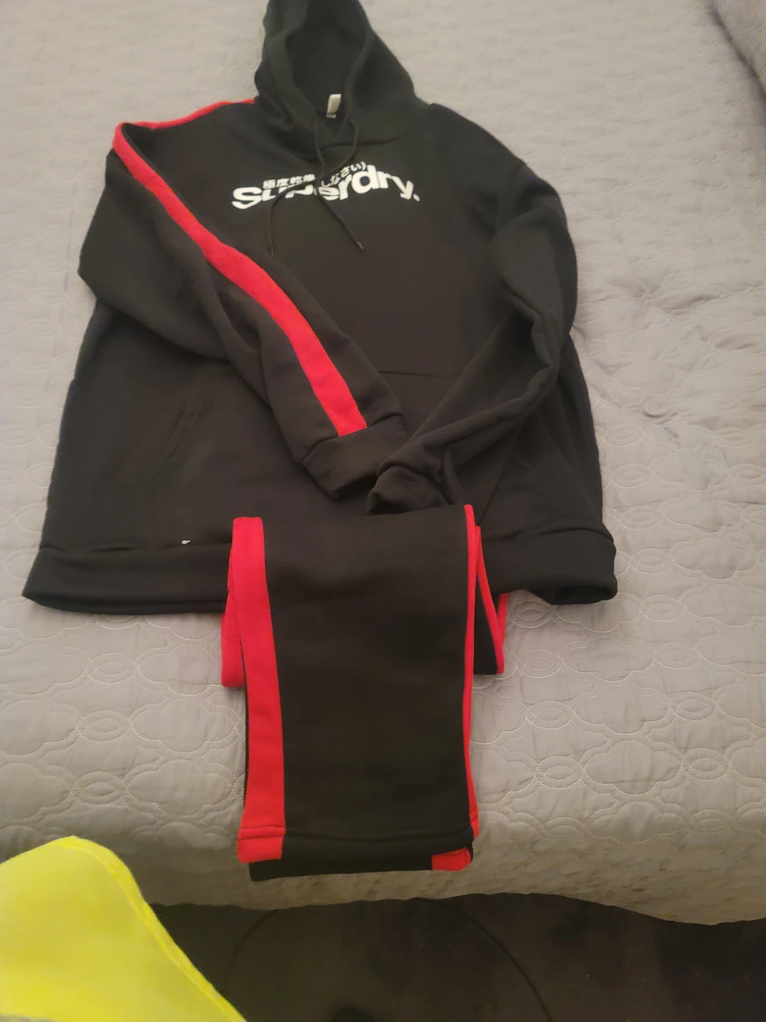 Black & Red Hoodie and Joggers Set