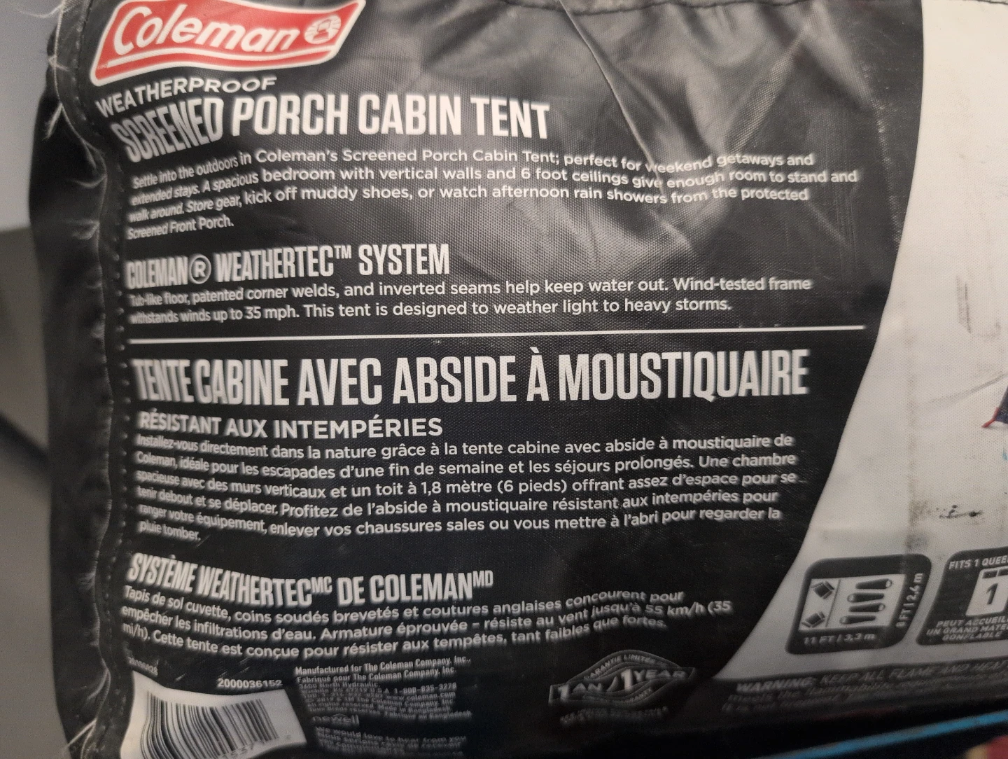 Coleman Screened Porch Cabin Tent - photo 4