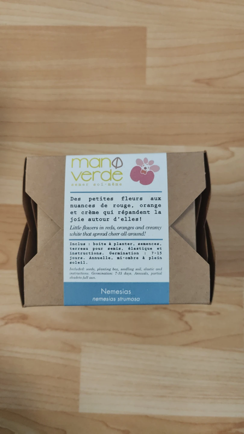 Mano Verde "Jardin en Boite" Nemesias Seeds