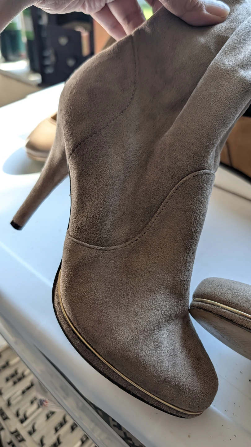 Taupe Suede Over-the-Knee Boots - photo 4