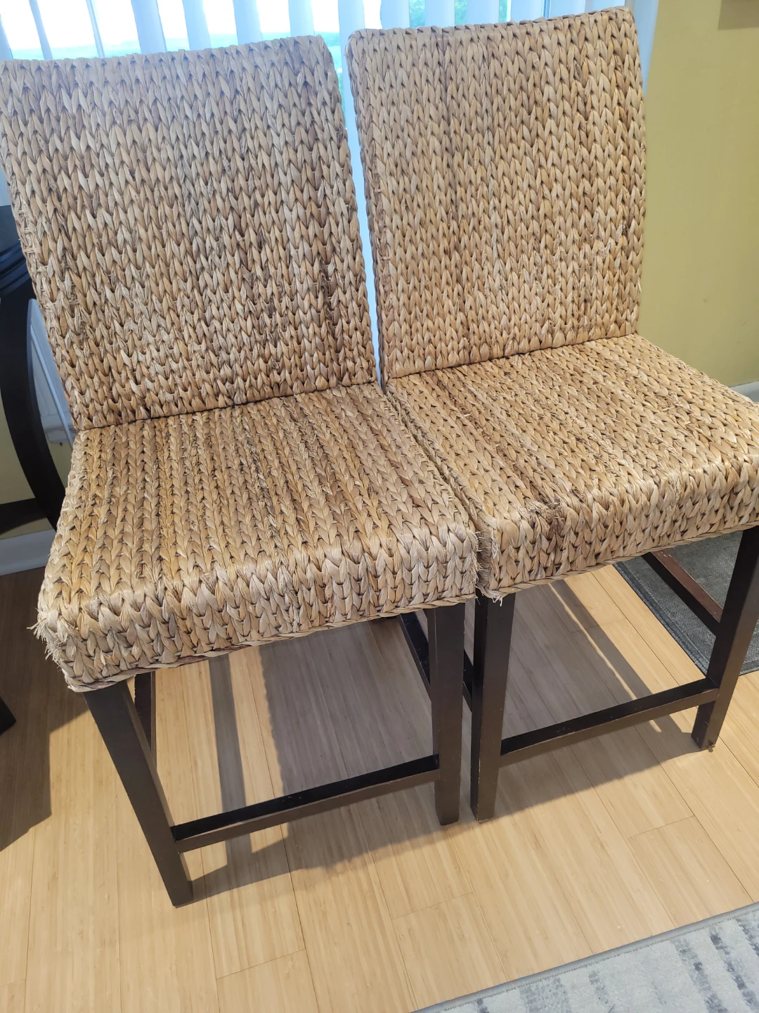 Woven Bar Stools - Set of 2