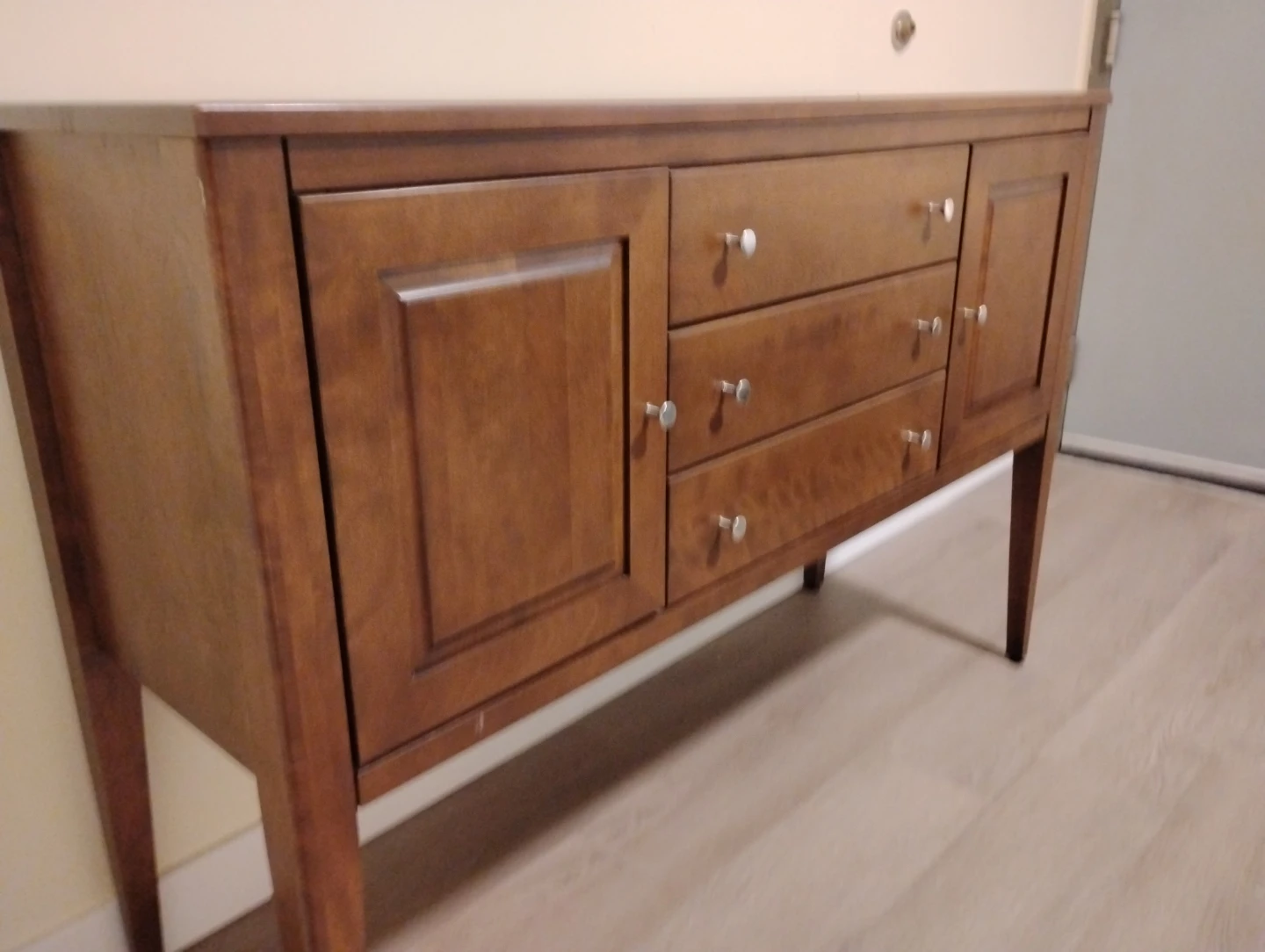 Wooden Sideboard with Drawers and Cabinets - photo 4