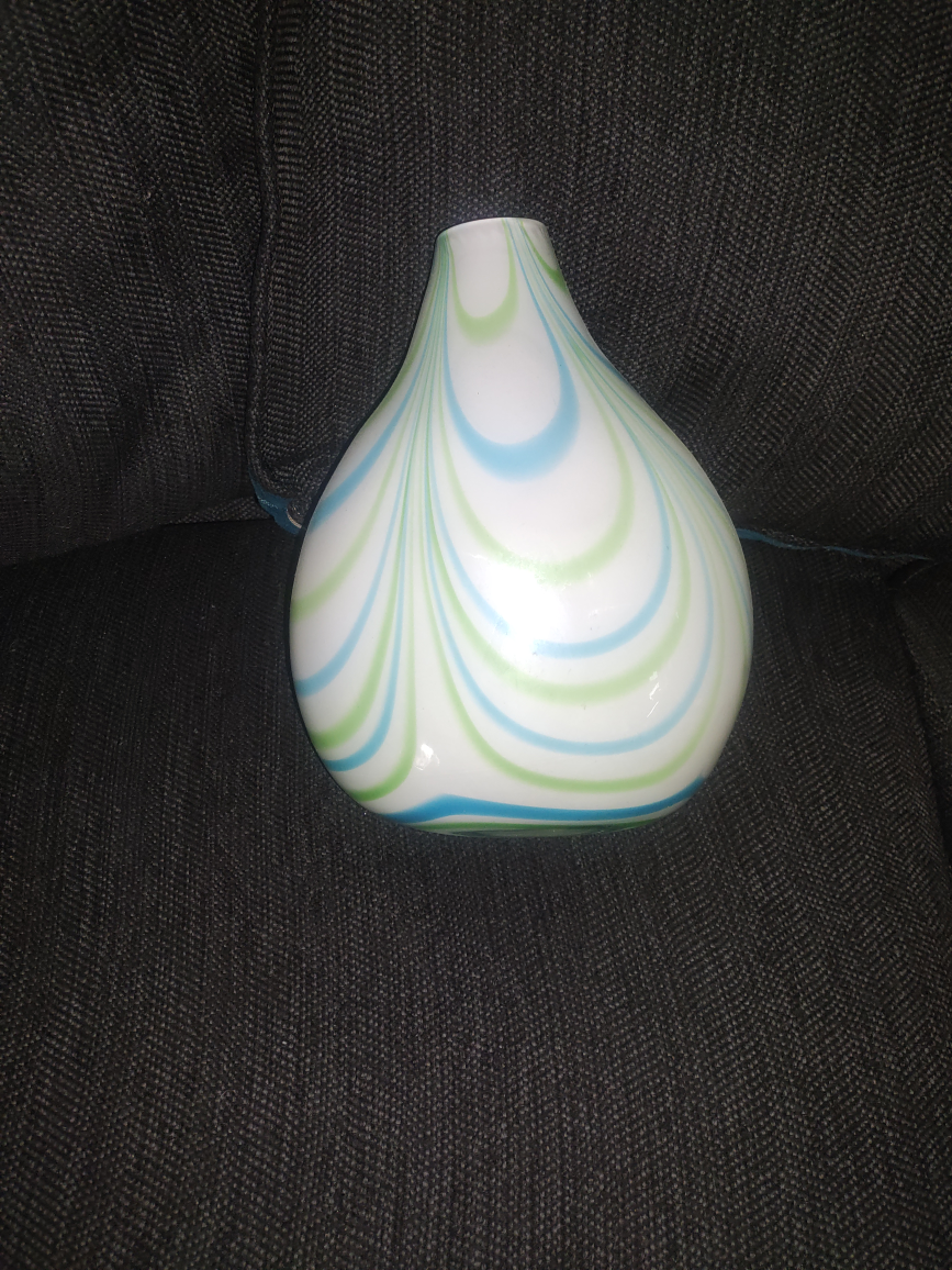 Swirl Pattern Glass Vase