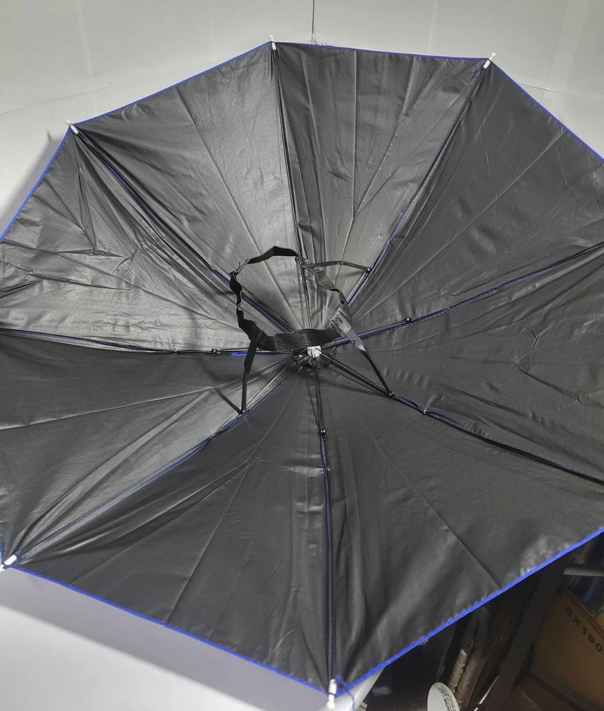 NEW Blue Hands-Free Head Umbrella - photo 3