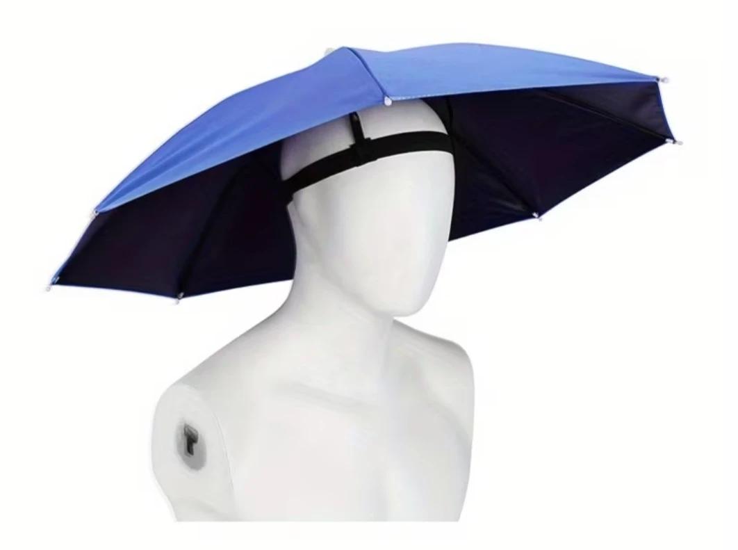 NEW Blue Hands-Free Head Umbrella - photo 5