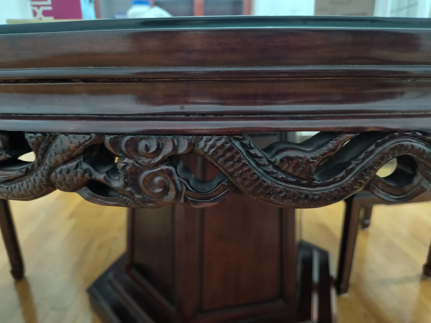 Carved wood dining table for sale - photo 2