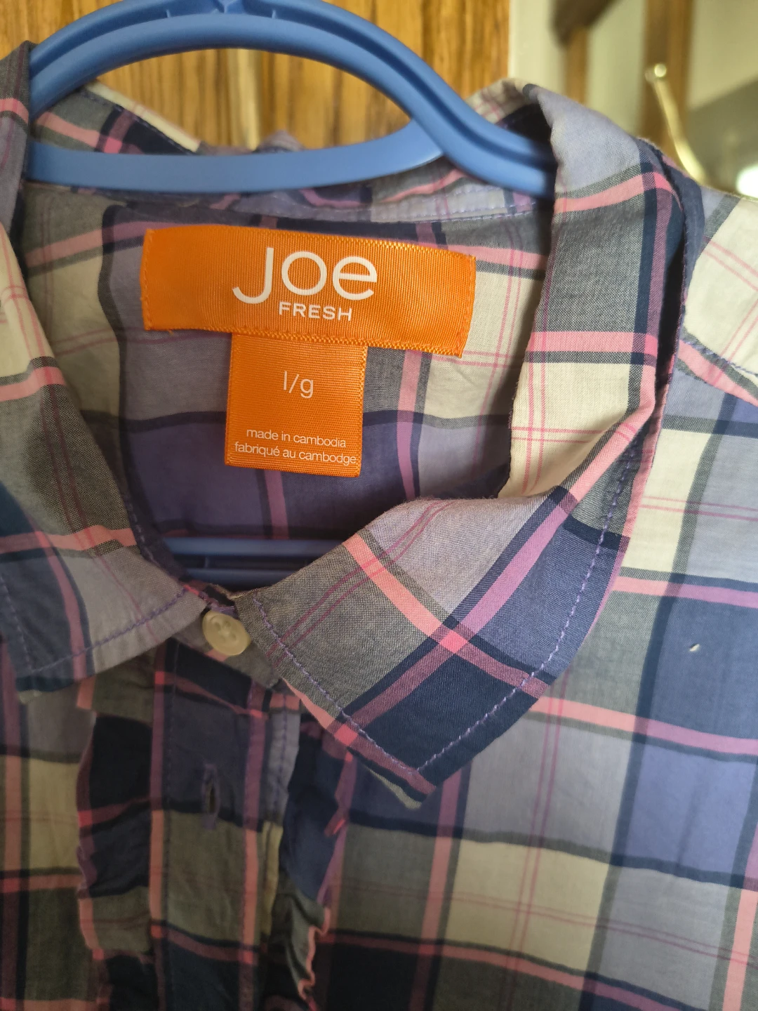 Joe Fresh Plaid Ruffle Button-Up Shirt - photo 2