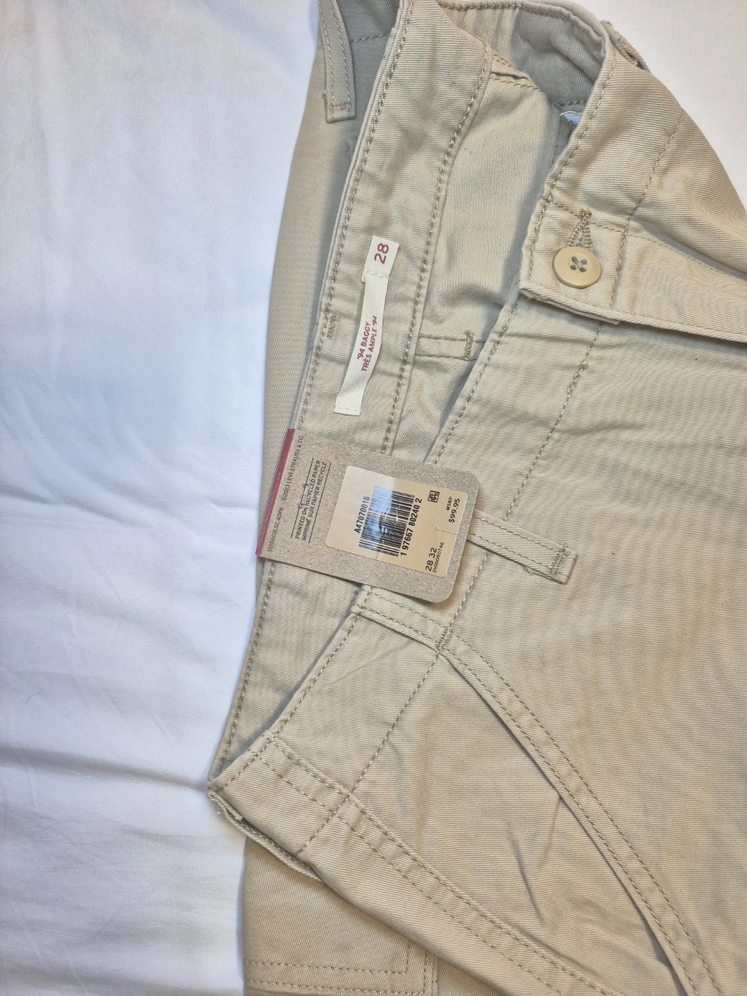 Levi's '94 Baggy Cargo Pants - Khaki - Size 28 - photo 4